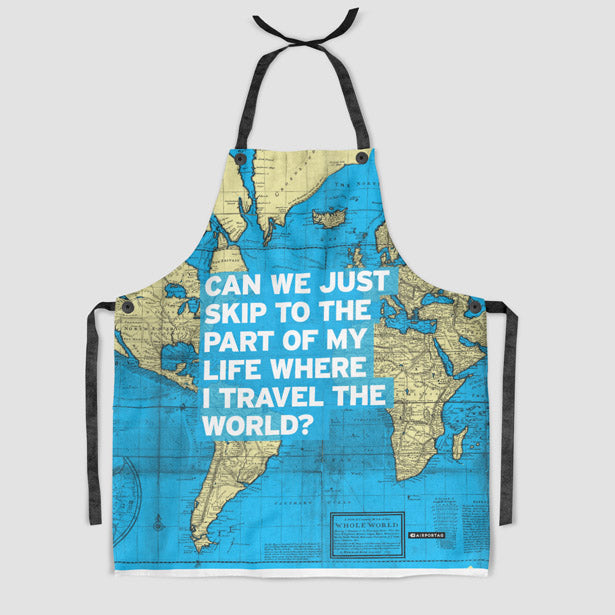 Can We Just - World Map - Kitchen Apron - Airportag