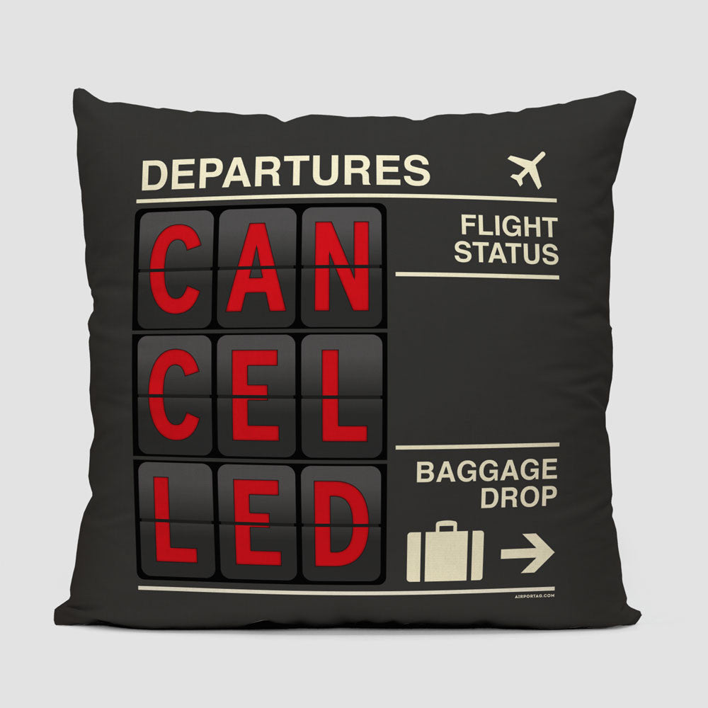 Cancelled - Throw Pillow - Airportag
