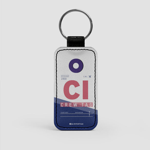 CI - Leather Keychain - Airportag