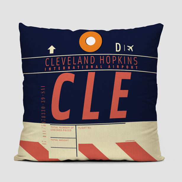 CLE - Throw Pillow - Airportag