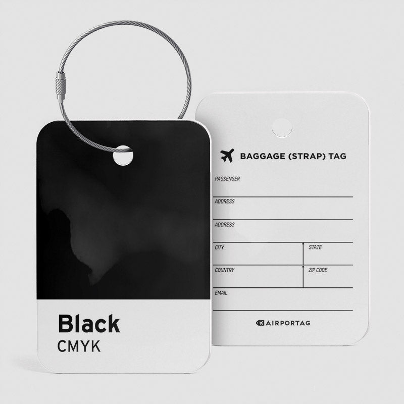 Black CMYK - Luggage Tag