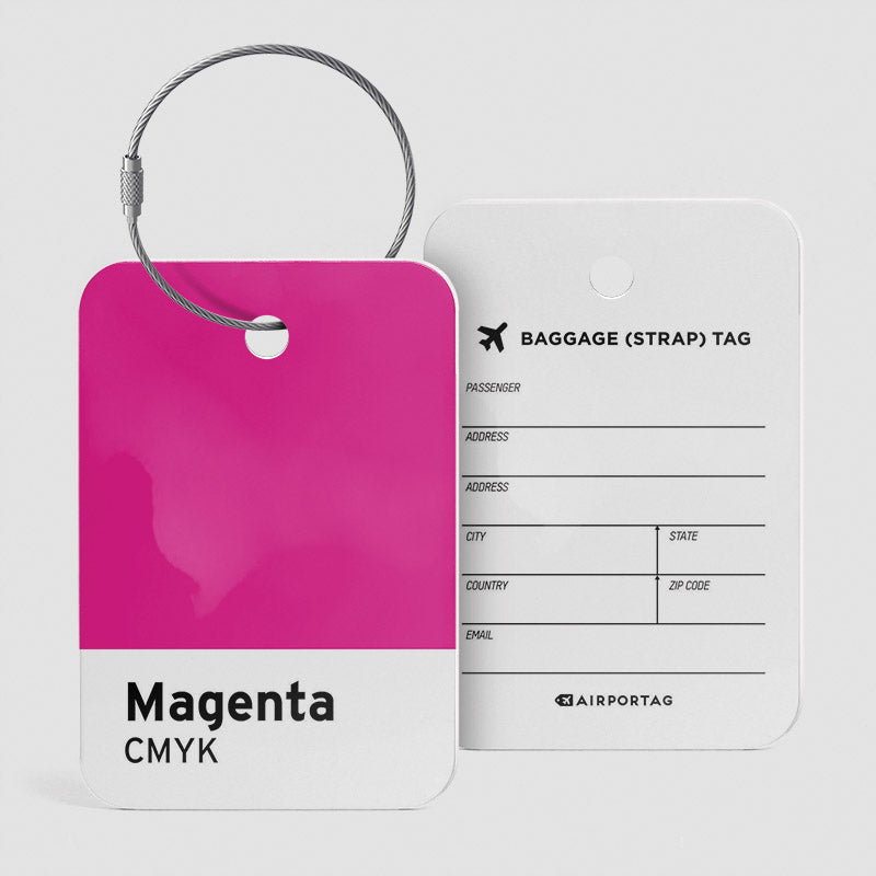 Magenta CMYK - Luggage Tag