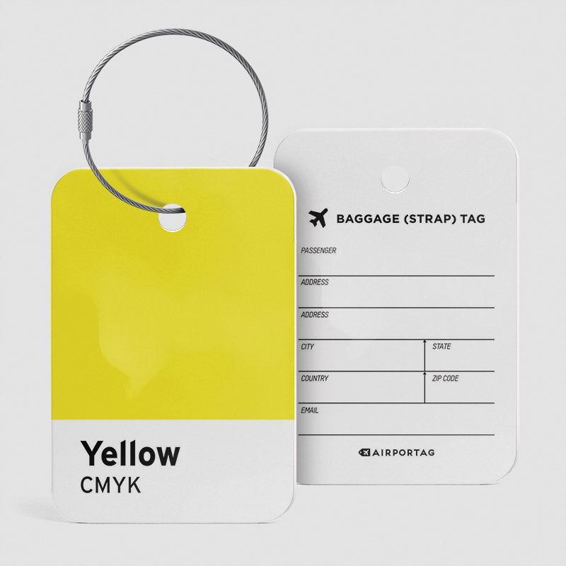 Yellow CMYK - Luggage Tag
