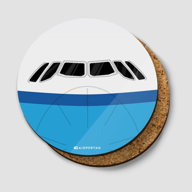 Airbus Cockpit Windows - Round Coaster - Airportag