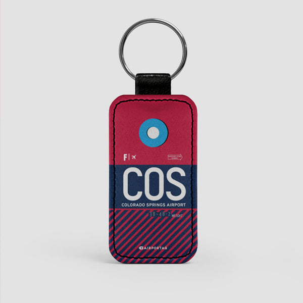 COS - Colorado Springs Airport - Colorado, US - Leather Keychain