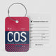 Airport Code Luggage Tag - IATA code COS baggage tag