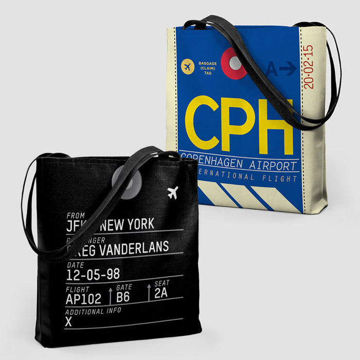 Tote Bag - CPH - Copenhagen Airport - IATA code CPH