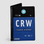 Passport Cover - Yeager Airport - West Virginia, US - IATA code CRW