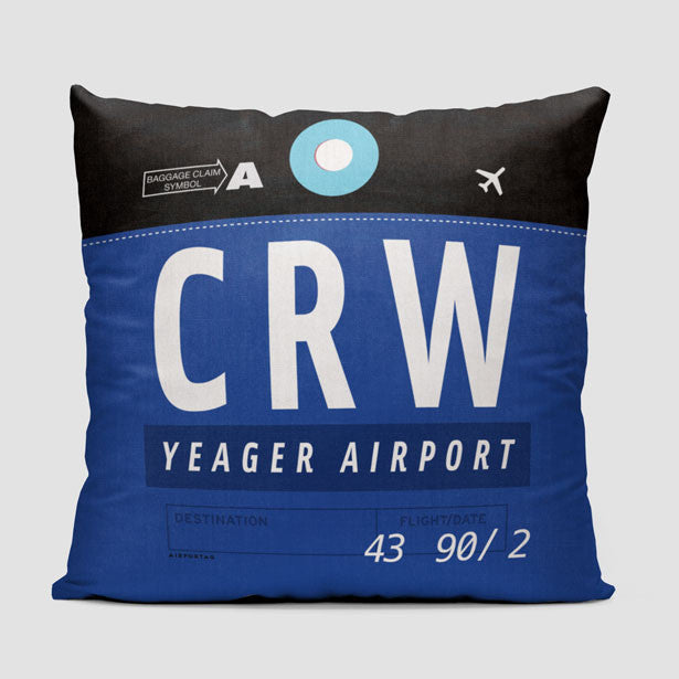 CRW - Throw Pillow - Airportag