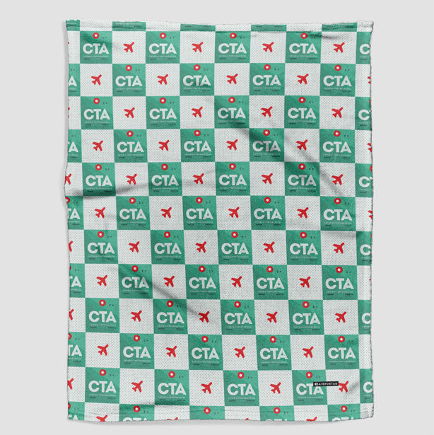Throw Blanket CTA Airport Code Pattern throw-blanket-cta-airport-code-pattern