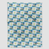 Throw Blanket - CUR airport code pattern.