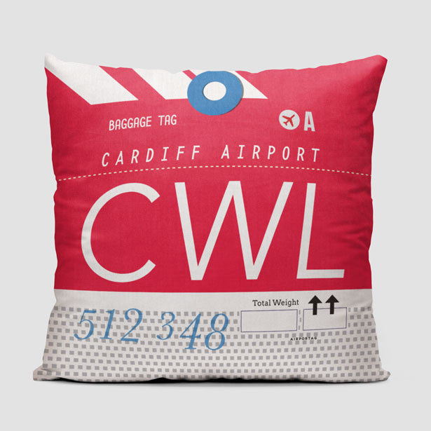 CWL - Throw Pillow - Airportag