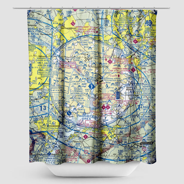 DCA Sectional - Shower Curtain - Airportag