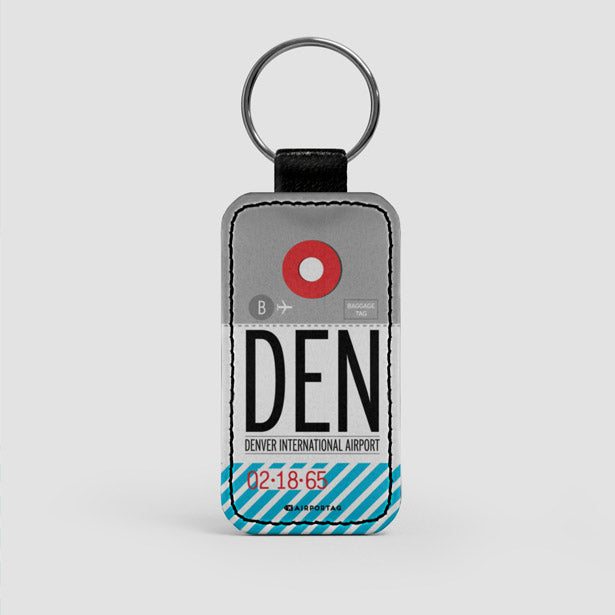 DEN - Leather Keychain - Airportag