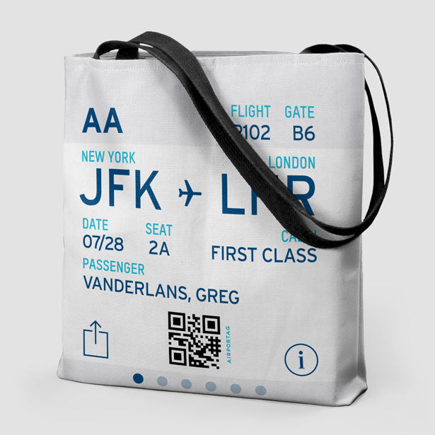 Digital Boarding Pass - Tote Bag - Airportag