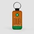 DUB - Dublin Airport - Leather Keychain
