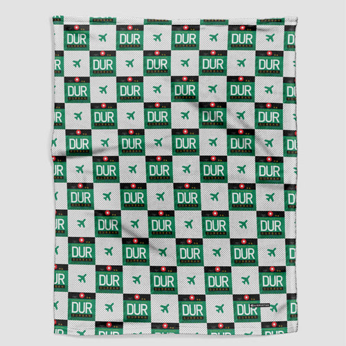 Throw Blanket DUR Airport Code Pattern throw-blanket-dur-airport-code-pattern