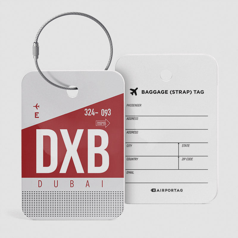 DXB - Étiquette de bagage