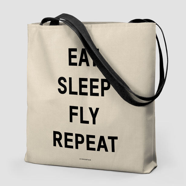 Eat Sleep Fly - Tote Bag - Airportag