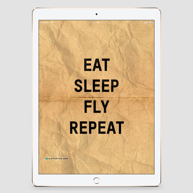 Eat Sleep Fly - Mobile wallpaper - Airportag