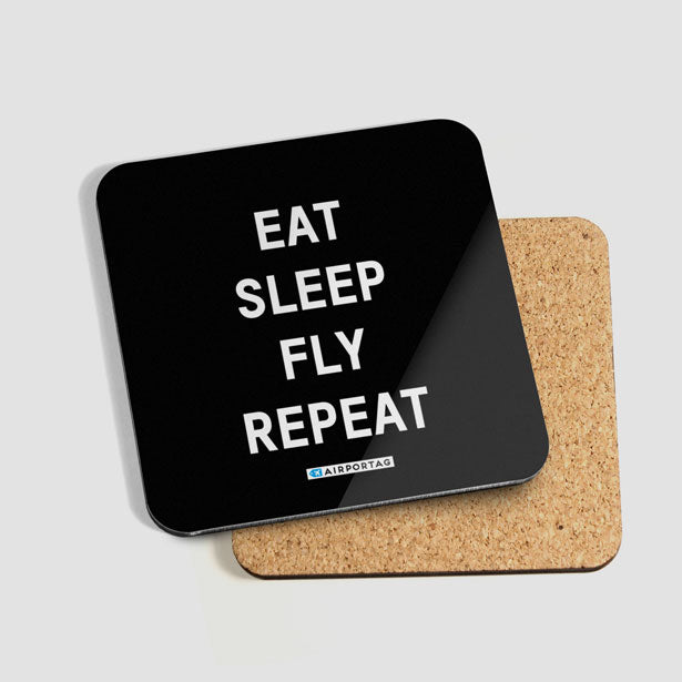 Eat Sleep Fly - Coaster - Airportag