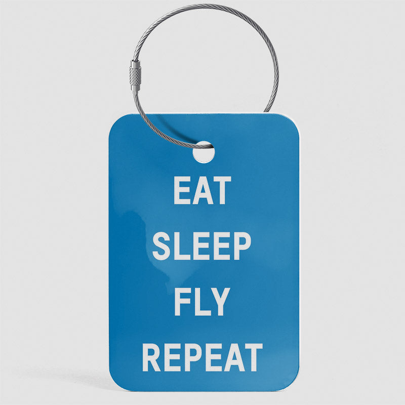 Eat Sleep Fly - Étiquette de bagage