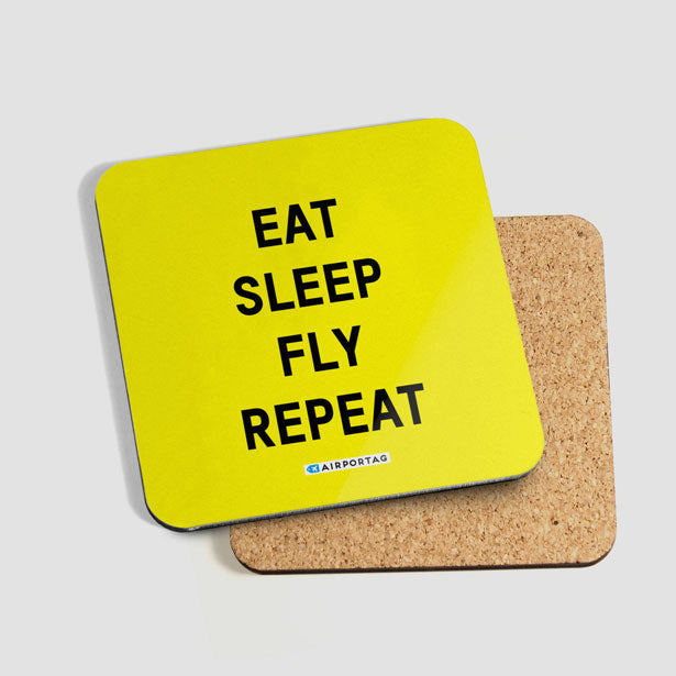 Eat Sleep Fly - Coaster - Airportag