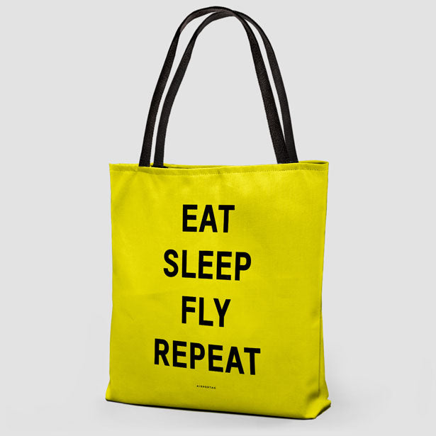 Eat Sleep Fly - Tote Bag - Airportag