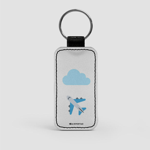 Emoji Cloud Plane - Leather Keychain - Airportag