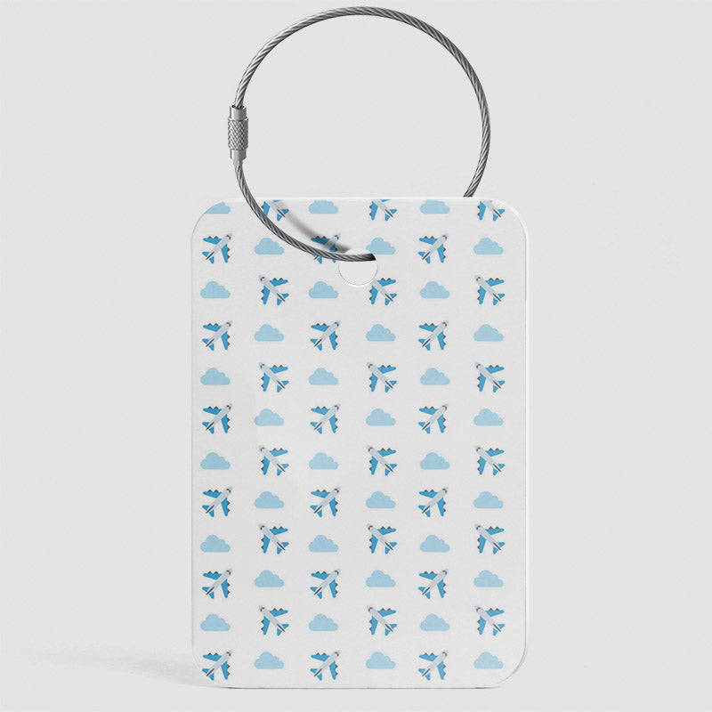 Emoji Cloud Avion - Étiquette de bagage