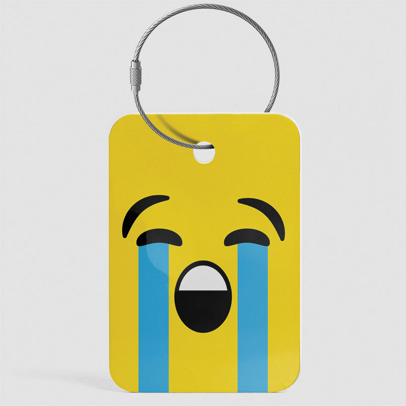 Emoji qui pleure - Étiquette de bagage