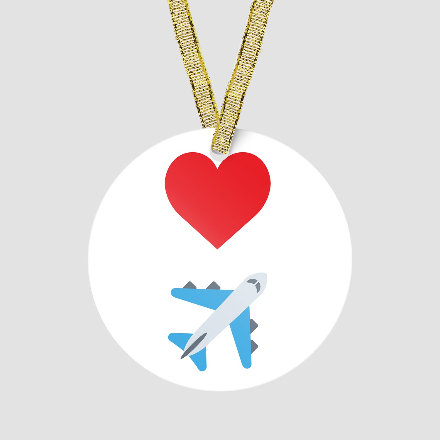 Emoji Heart Plane - Ornament - Airportag