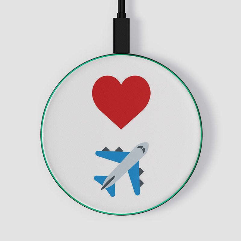 Emoji Heart Plane - Wireless Charger
