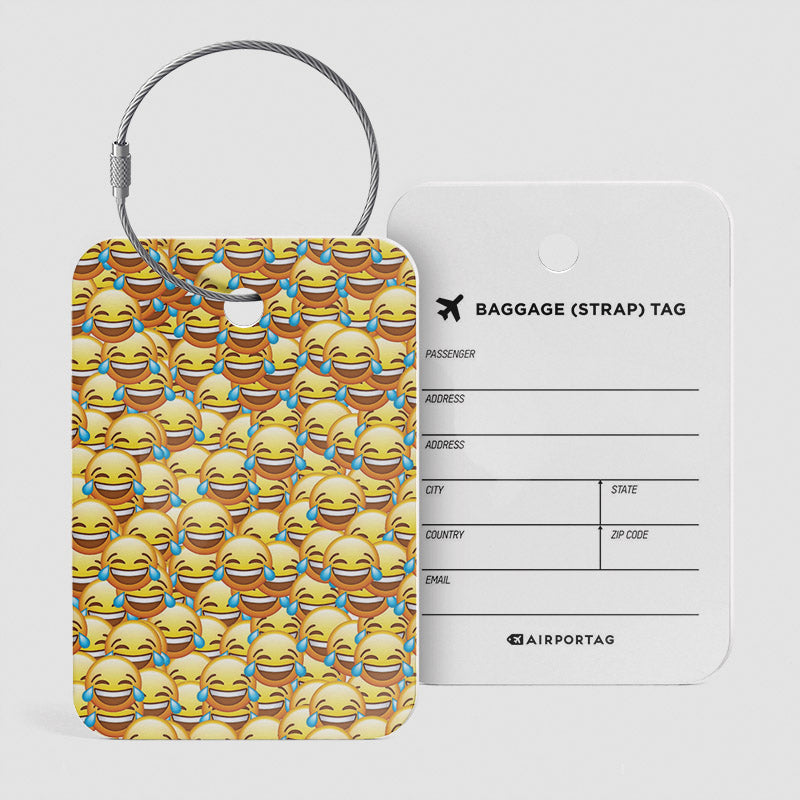 Emoji LOL Pattern - Luggage Tag