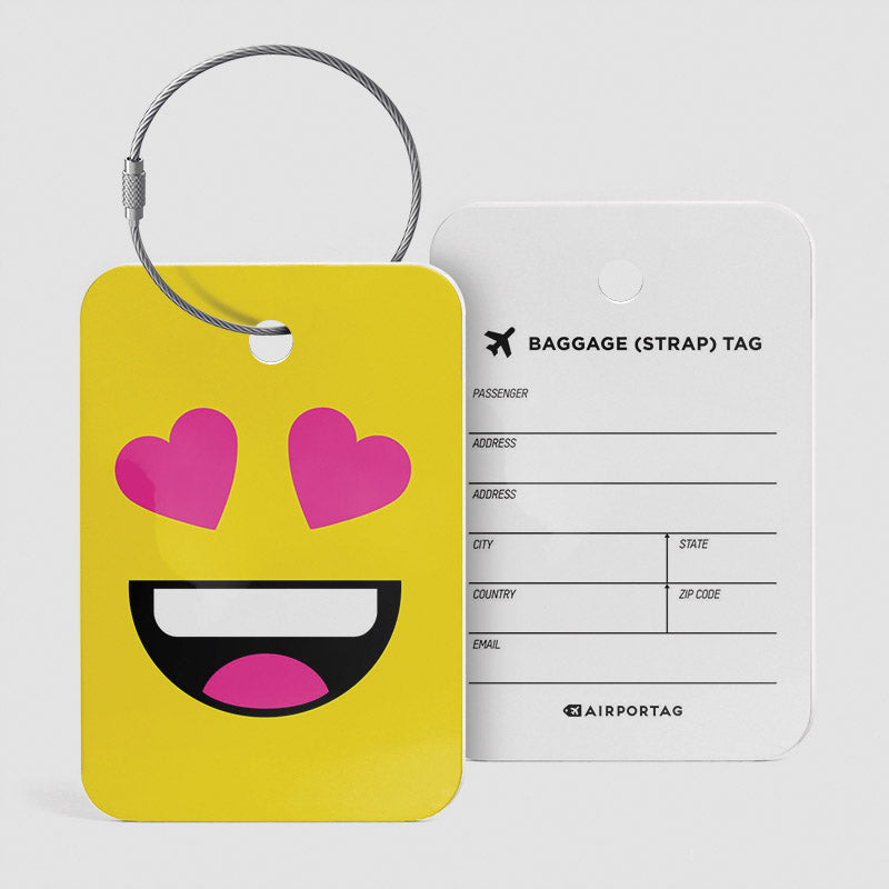 Emoji Amour - Étiquette de Bagage