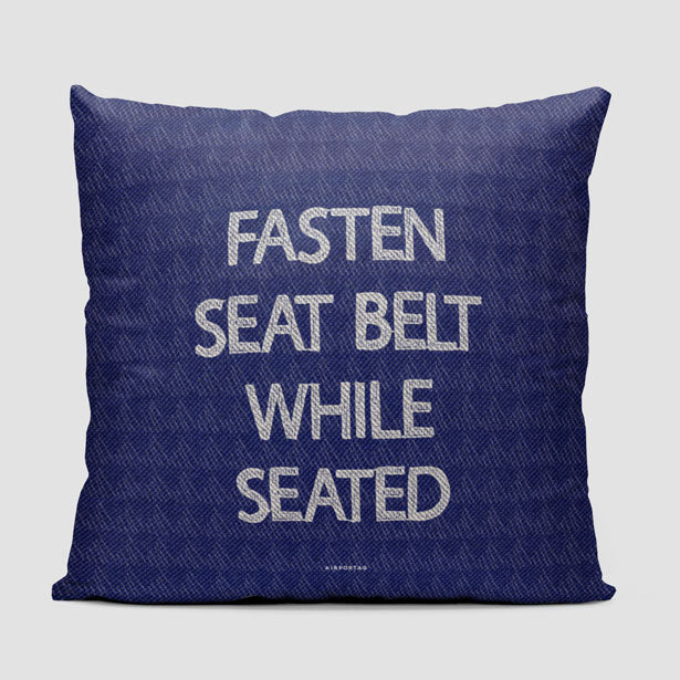 Fasten Seat Belt - Throw Pillow - Airportag