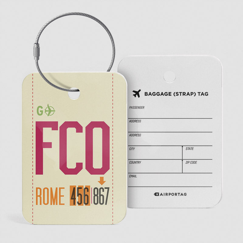 FCO - Étiquette de bagage