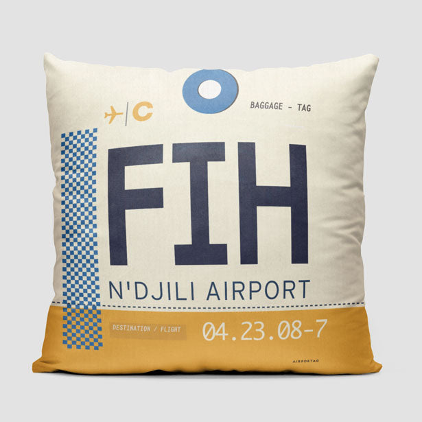 FIH - Throw Pillow - Airportag