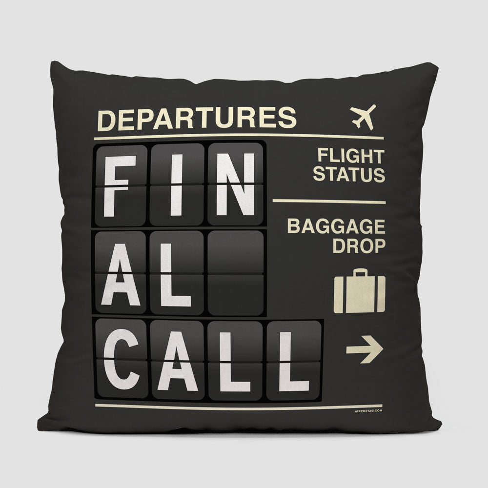 Final Call - Throw Pillow - Airportag