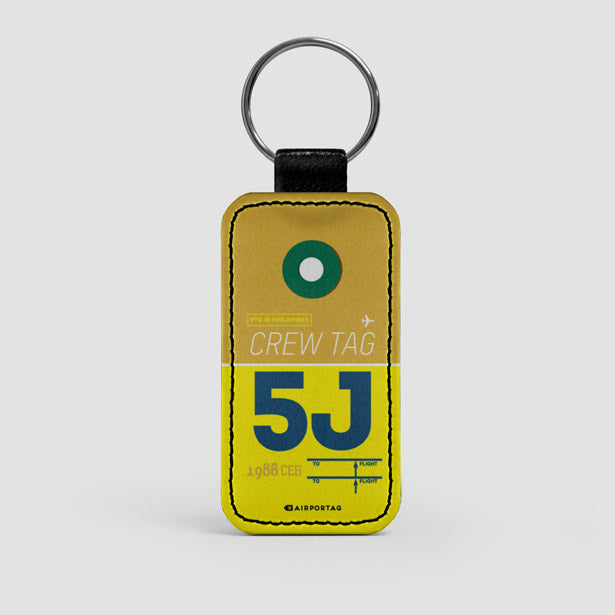 5J - Leather Keychain - Airportag