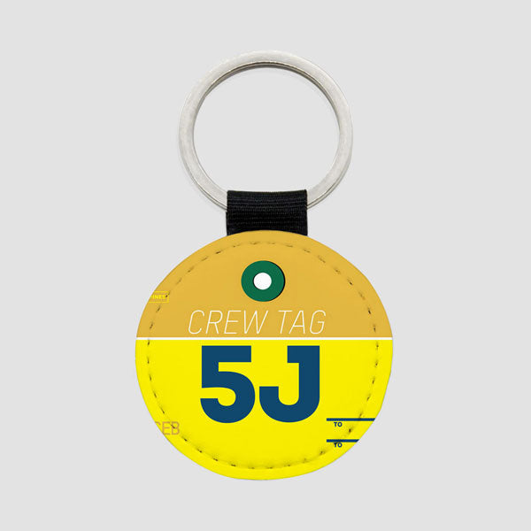 5J - Round Keychain