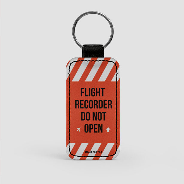 Flight Recorder - Leather Keychain - Airportag