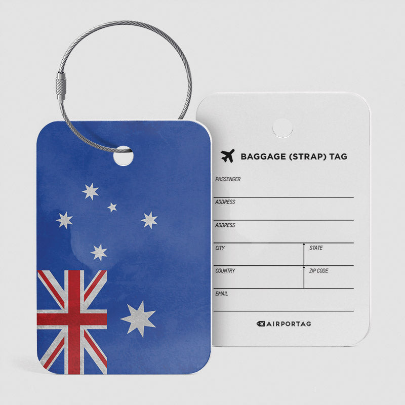 Drapeau australien - Étiquette de bagage