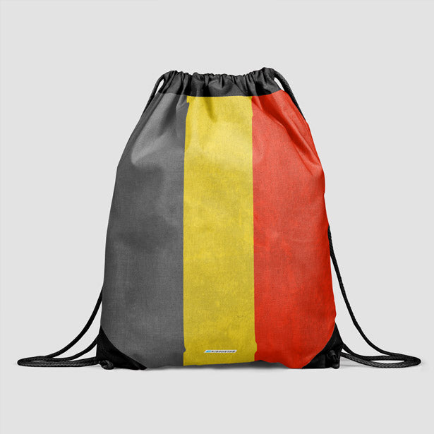 Belgian Flag - Drawstring Bag - Airportag