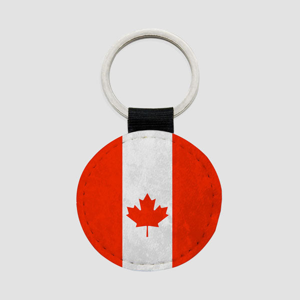 Drapeau canadien - Porte-clés rond