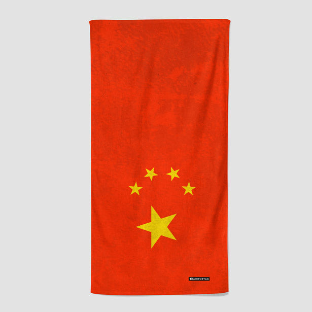 Chinese Flag - Beach Towel - Airportag