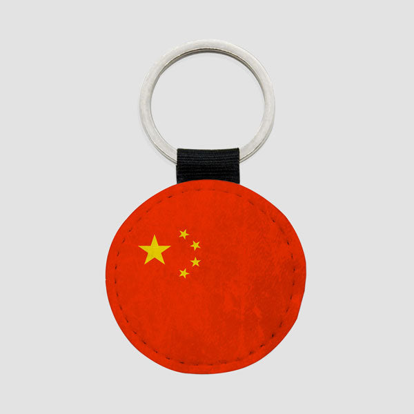 Drapeau chinois - Porte-clés rond