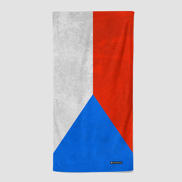 Czech Republic Flag - Beach Towel - Airportag