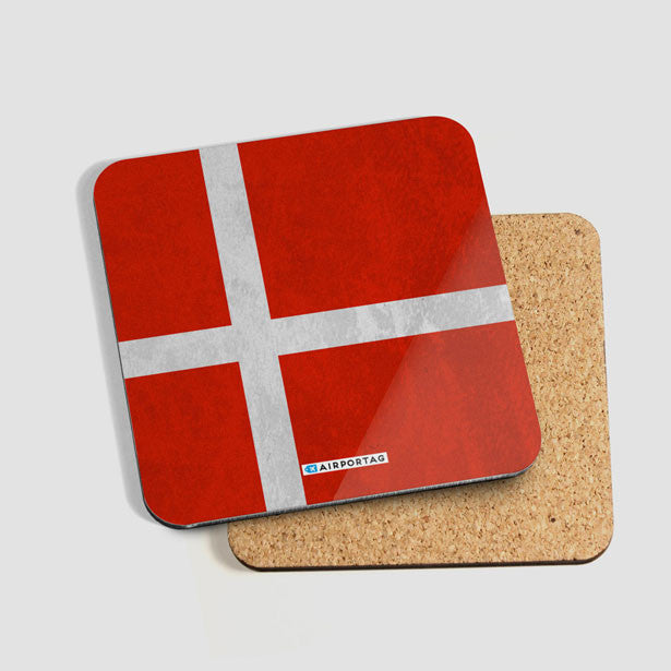 Danish Flag - Coaster - Airportag