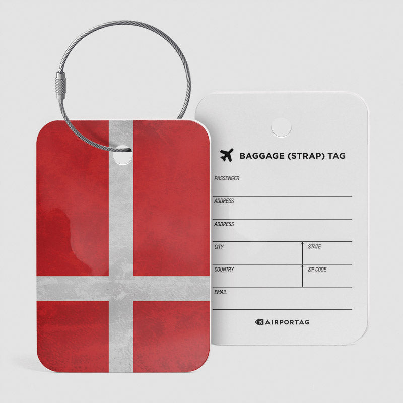Drapeau danois - Étiquette de bagage